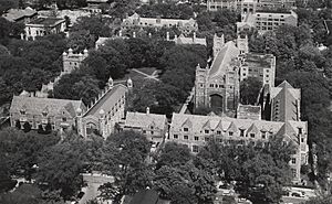 Aerial view of Law Quad