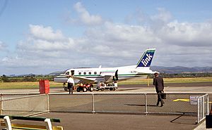 Air New Zealand Link Embraer 110 at Tauranga Airport