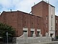Auditorium and Soho Street entrance, A. Leo Weil Elementary School, Hill District, Pittsburgh, 2023-08-29, 01