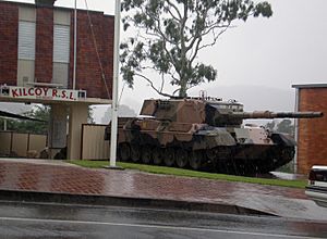 Australian Army Leopard 1 tank, Kilcoy (Qld.) RSL