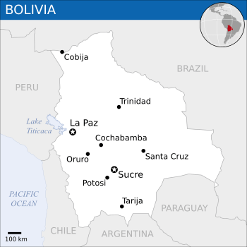 Location of Bolivia