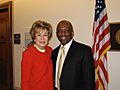 Calvin Earl with Senator Elizabeth Dole