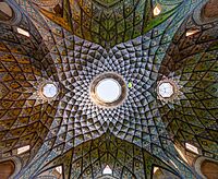 Ceiling of Aminoddole Carvansarai, Kashan, Iran