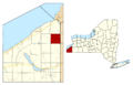 Chautauqua County NY Villenova town highlighted