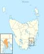 Clarence City LGA Tasmania locator map inset