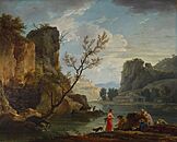Claude-Joseph Vernet - A River with Fishermen - c 1751 - National Gallery UK
