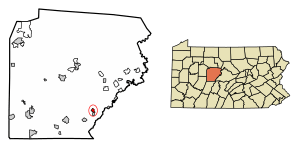 Location of Brisbin in Clearfield County, Pennsylvania.