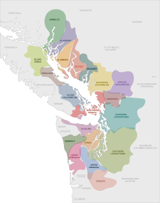 Coast Salish language map