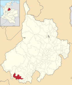 Location of the municipality and town of La Belleza in the Santander  Department of Colombia.