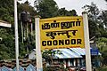 Coonoor Railway Station Board