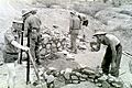 Culvert construction on the Dhala Road by Territorial Army Sappers of 131 Parachute Engineer Regiment in April 1965