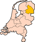 Map: Province of Drenthe in the Netherlands