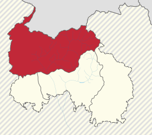 Location of Dzau District in South Ossetia