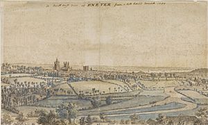 Exeter from Exwick 1750
