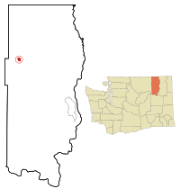 Ferry County Washington Incorporated and Unincorporated areas Republic Highlighted