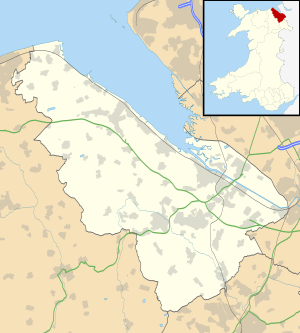 Flintshire shown within Wales