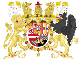 Full Ornamented Coat of Arms of Spanish House of Austria (1580-1668)
