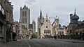 Gent, de Sint-Niklaaskerk oeg25149, en op de achtergrond het Belfort oeg24555 en de Sint-Baafskathedraal oeg25743 IMG 0814 2021-08-15 16.54
