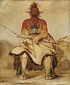 George Catlin - La-dóo-ke-a, Buffalo Bull, a Grand Pawnee Warrior - 1985.66.100 - Smithsonian American Art Museum