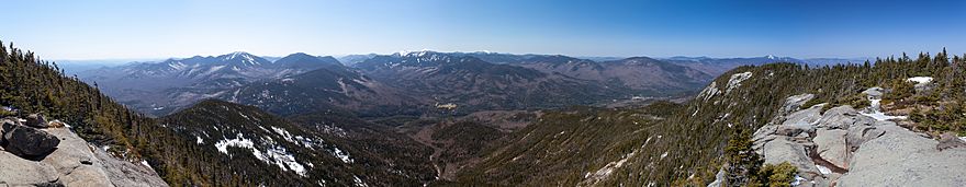 View of the Adirondack High Peaks from the summit of Giant Mountain