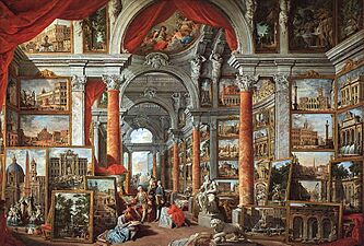 Giovanni Paolo Pannini - Picture Gallery with Views of Modern Rome - WGA16969