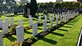 Gravestones in Ypres Town CWGC Cemetery