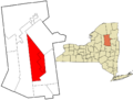 Hamilton County New York incorporated and unincorporated areas Lake Pleasant highlighted