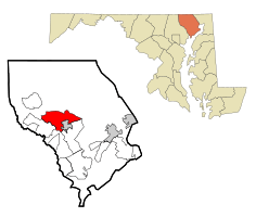 Location of Bel Air North, Maryland