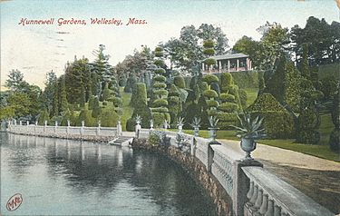 Hunnewell Gardens, on the shore of Lake Waban, Wellesley, MA (1909)