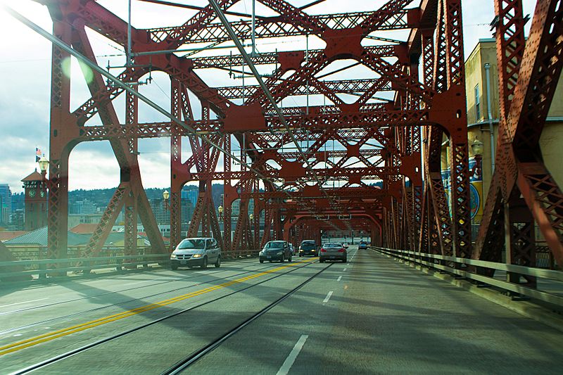 Inside the Broadway Bridge