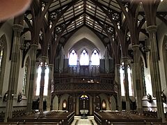 Interior rear, Cathedral of St. John the Baptist (Paterson, New Jersey)