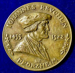 Johannes Reuchlin 400th Anniversary of his Death 1522 Medal 1922, obverse