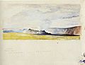 John LaFarge (1835-1910) - 'Kilauea, Looking at Cone of Crater, watercolor, 1890