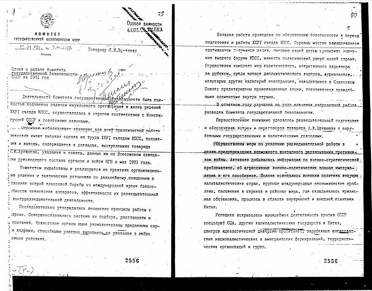 KGB Report on 1981