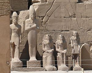 Karnak temple statues