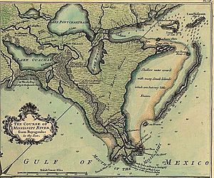 Lake Borgne de la Tour map 1720