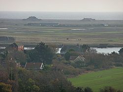 Looking towards Orford Ness from Orford castle - geograph.org.uk - 1755769.jpg