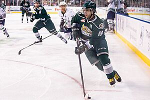 Manraj Hayer playing hockey