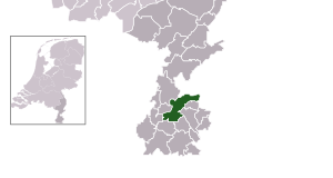 Highlighted position of Beekdaelen in a municipal map of Limburg