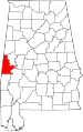 State map highlighting Sumter County