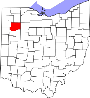 Map of Ohio highlighting Putnam County
