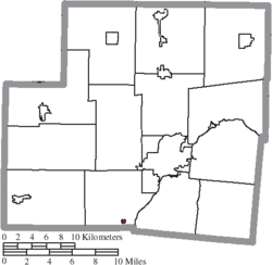 Location of Lockington in Shelby County