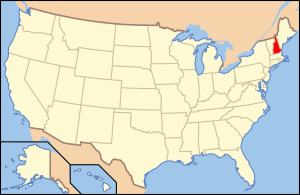 Map of USA NH