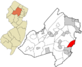 Morris County New Jersey incorporated and unincorporated areas East Hanover Township highlighted