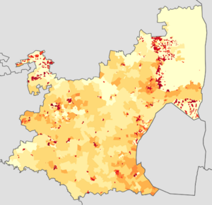 Mpumalanga population density map
