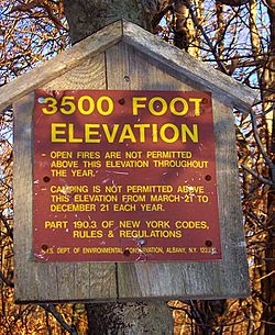 NYSDEC 3500-foot sign