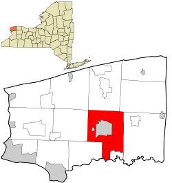 Location in Niagara County and the state of New York