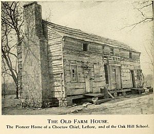 Original Building for Oak Hill School, former home of Choctaw Chief LeFlore