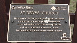 Plaque, St Denys Anglican Church, Amiens, 2015
