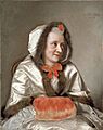 Portrait of Madame François Tronchin (née Anne-Marie Fromaget), Jean-Étienne Liotard, 1758, pastel on vellum, 68 by 55 cm, Musée d’art et d’histoire, Geneva